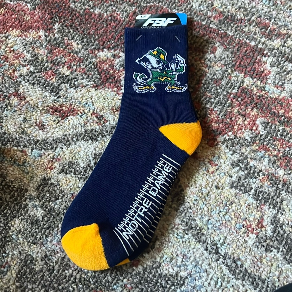 Notre Dame socks large NWT